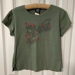 Vintage Late 90’s Dennis Anderson Grave Digger Monster Truck Shirt w Rhinestones